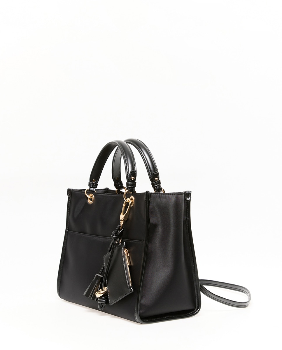 Mala de Nylon com Alça Rígida Preto-3