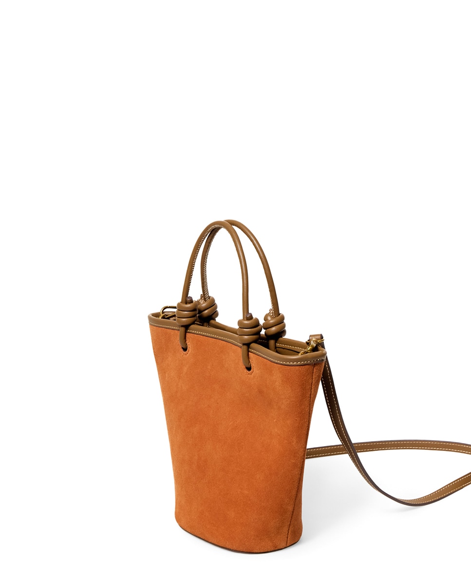 Cesta em Pele Laranja-5