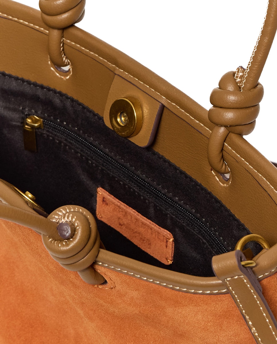 Cesta em Pele Laranja-7