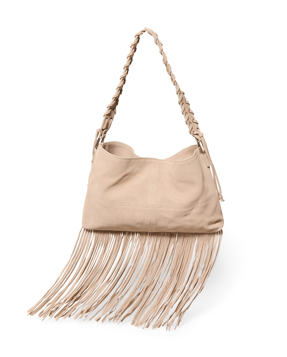 Mala de Ombro em Pele Bege-2