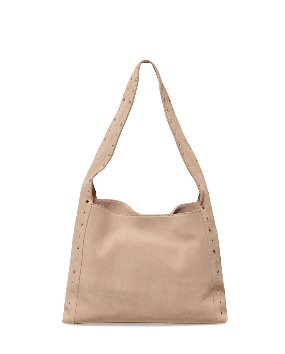 Imagem 0 de Mala Hobo em Pele com Tachas