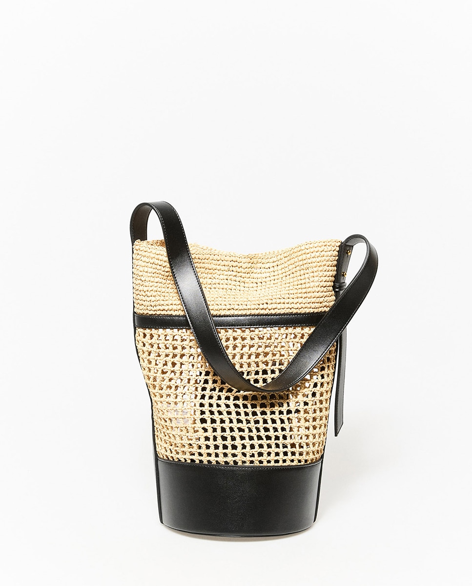 Imagem 0 de Mala Bucket de Ráfia Natural