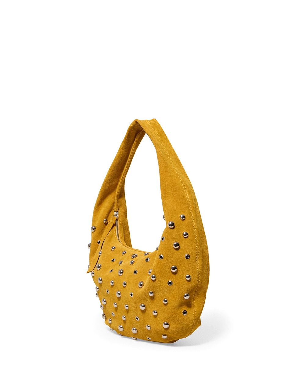 Mala de Ombro em Pele Mostarda-3