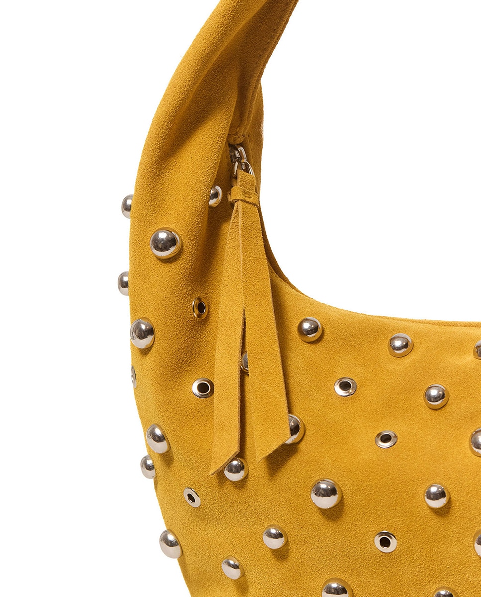 Mala de Ombro em Pele Mostarda-4