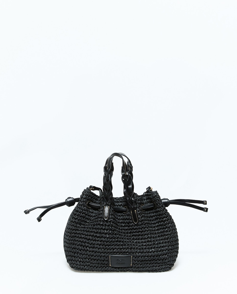Mini Saco de Fibra Preto-2