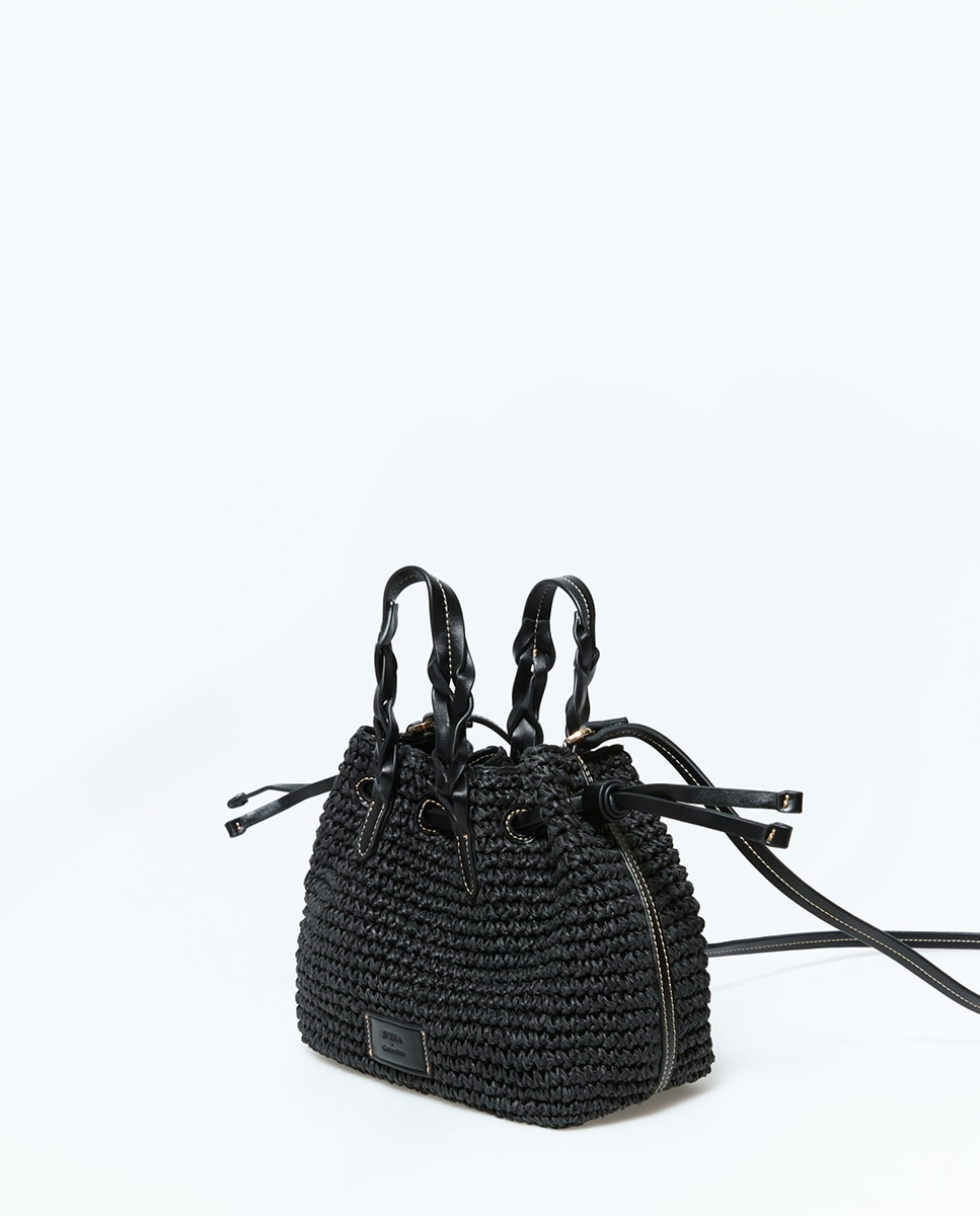 Mini Saco de Fibra Preto-3