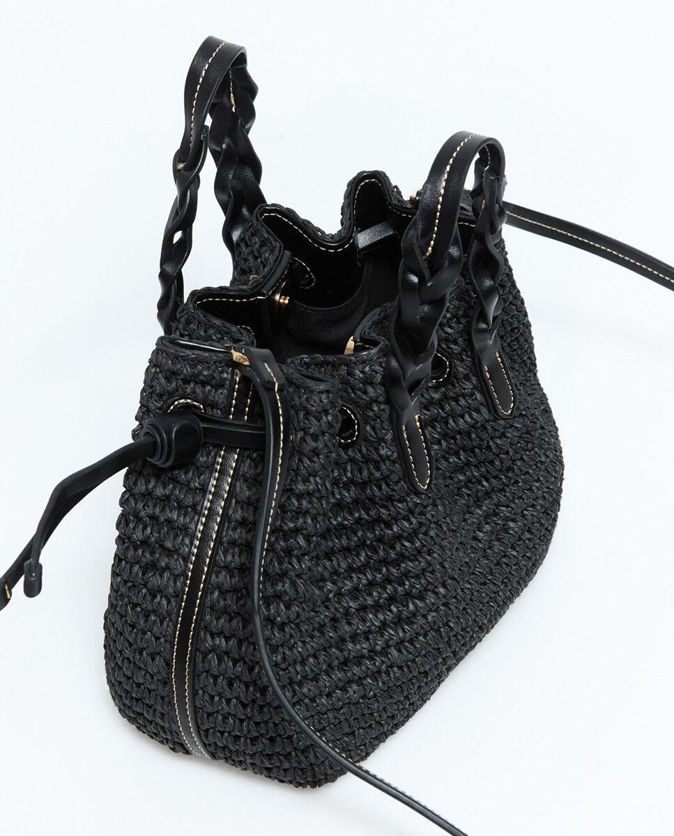 Mini Saco de Fibra Preto-5