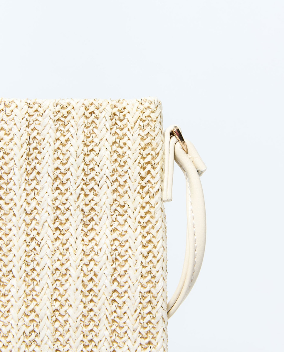 Porta-Telemóvel de Ráfia Cru-2