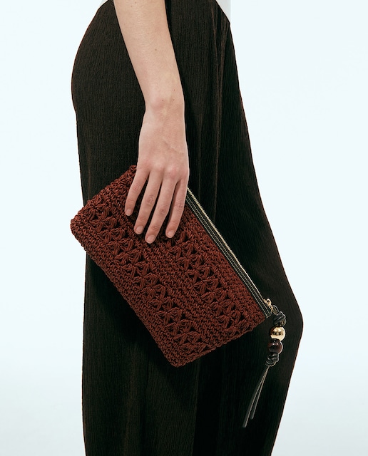 Imagen 0 de Cartera rafia natural