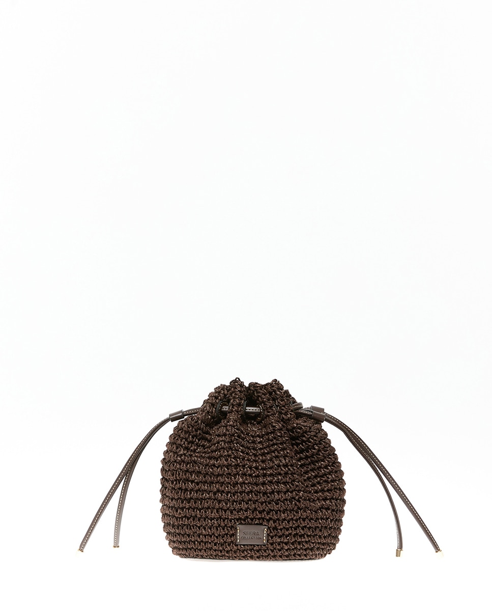 Imagen 1 de Pouch rafia natural - Sfera - Chocolate Chocolate
