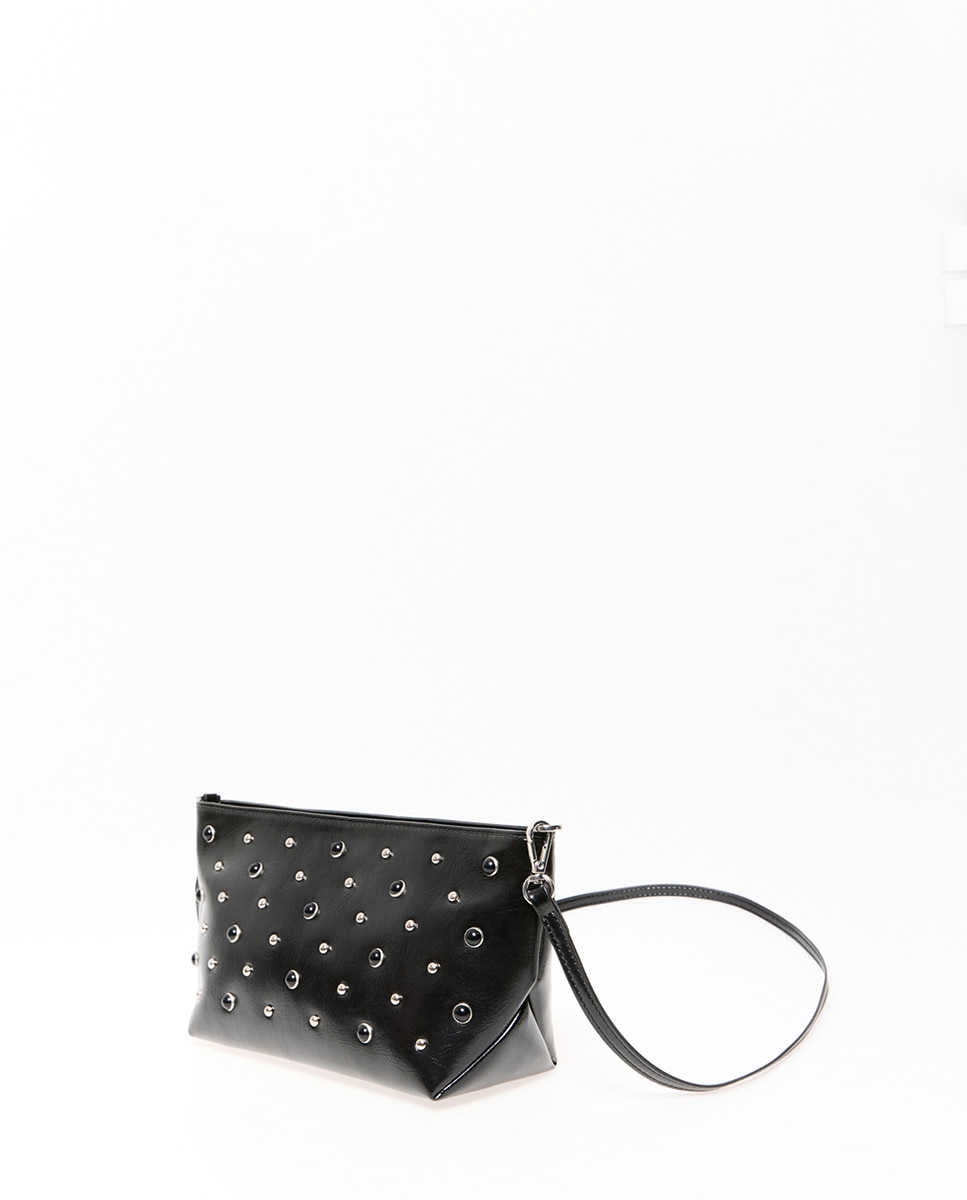 Mini Mala com Tachas e Volume Preto-2