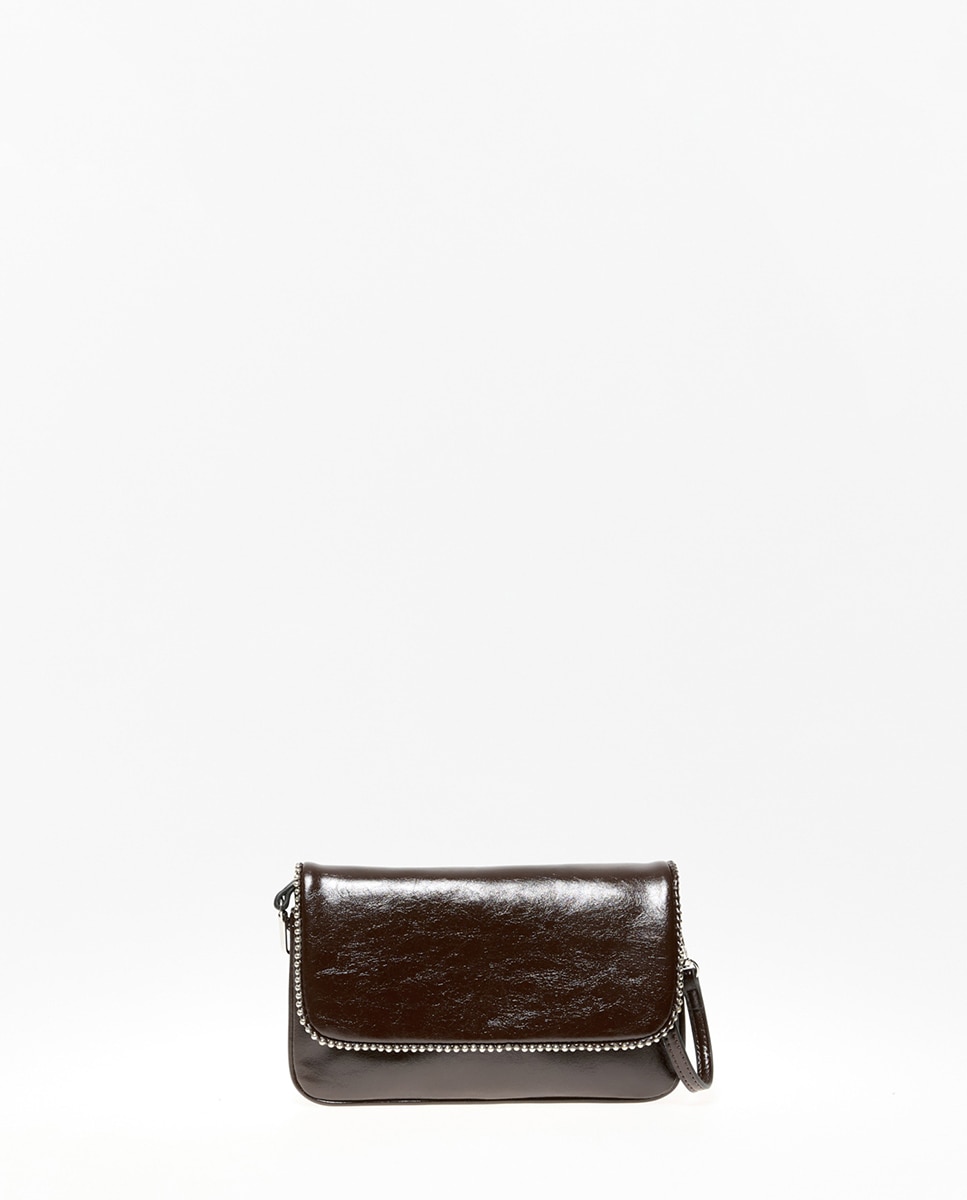 Imagen 0 de Mini bolso doble con solapa Chocolate