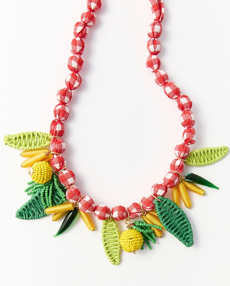 Conjunto de Vichy com Frutas Multicolor-2