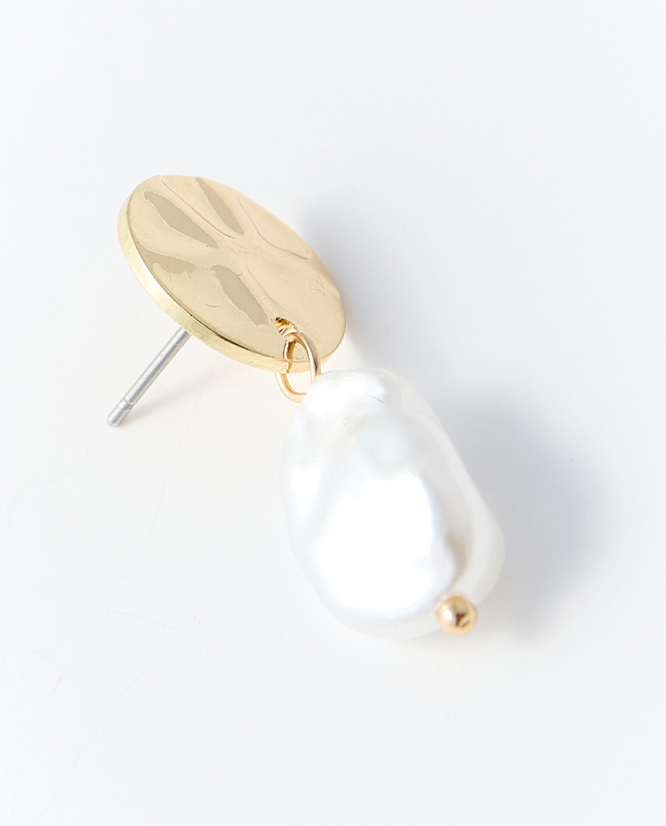 Conjunto de Argolas com Pérolas Branco-2