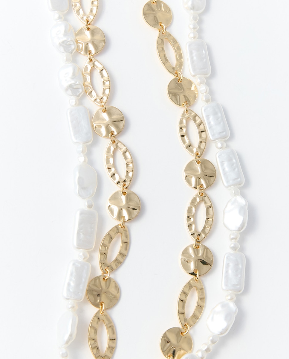 Conjunto de Argolas com Pérolas Branco-4
