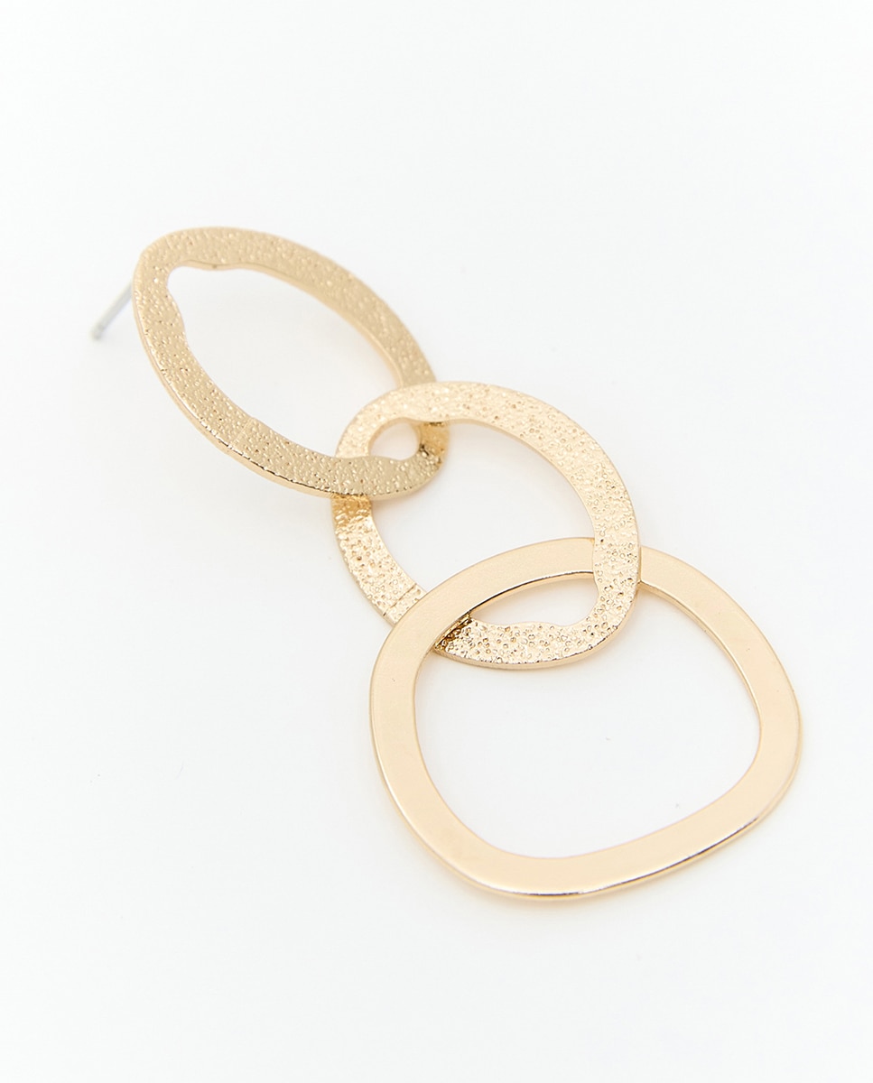 Conjunto de Argolas de Metal 390 Ouro-3