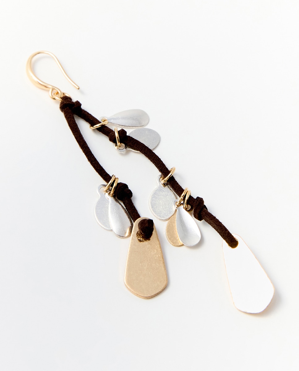 Conjunto de Franjas de Metal Castanho-3