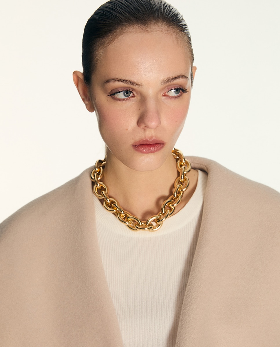 Gargantilha com Maxi Elos em Metal Ouro-1