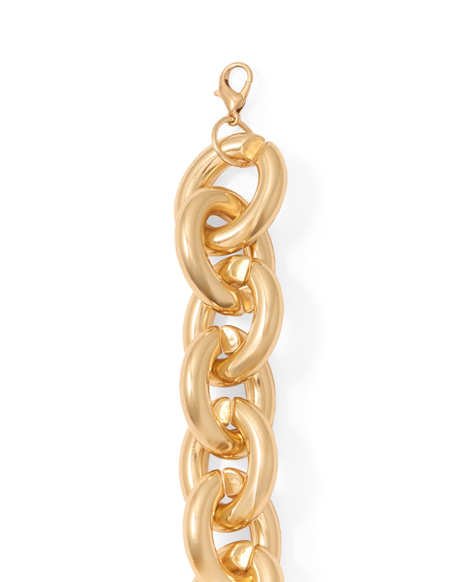 Gargantilha com Maxi Elos em Metal Ouro-3