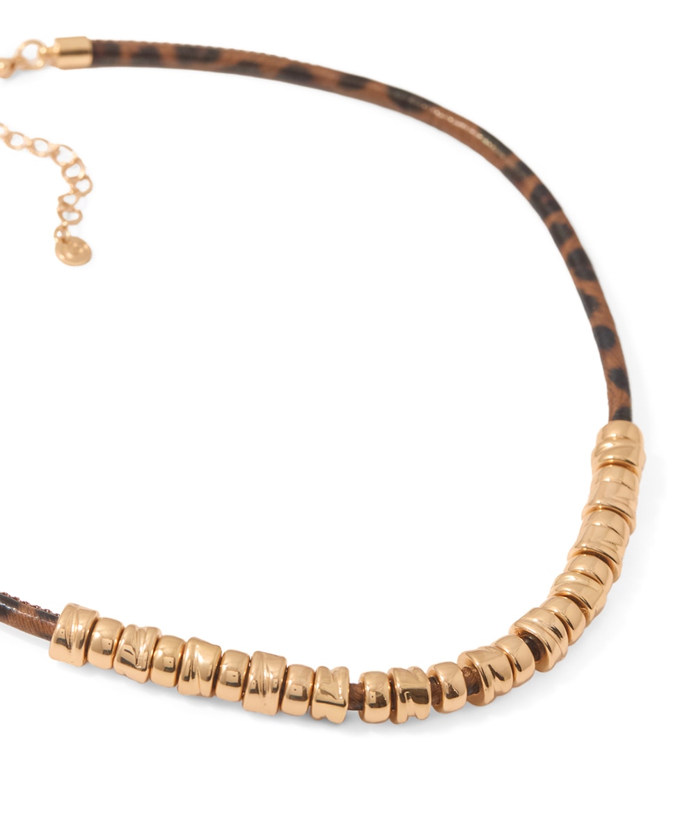 Conjunto de Gargantilhas com Cordões Castanho-3