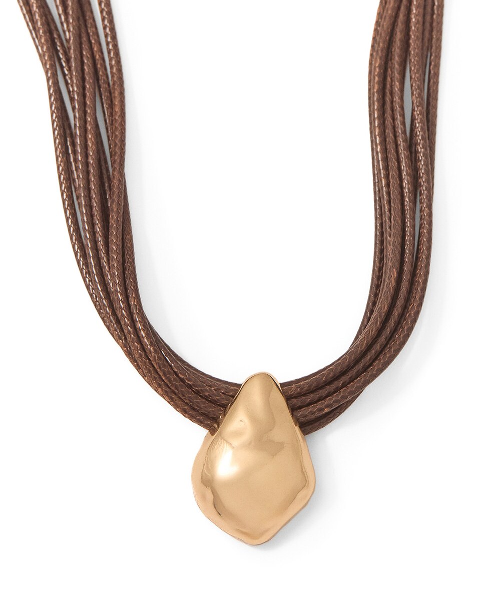 Conjunto de Gargantilhas com Cordões Castanho-4