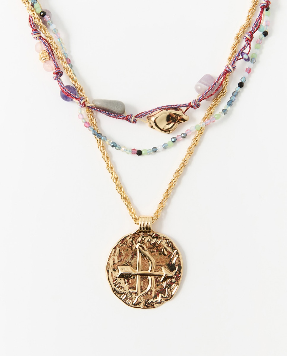 Conjunto de Gargantilhas Roxo-2