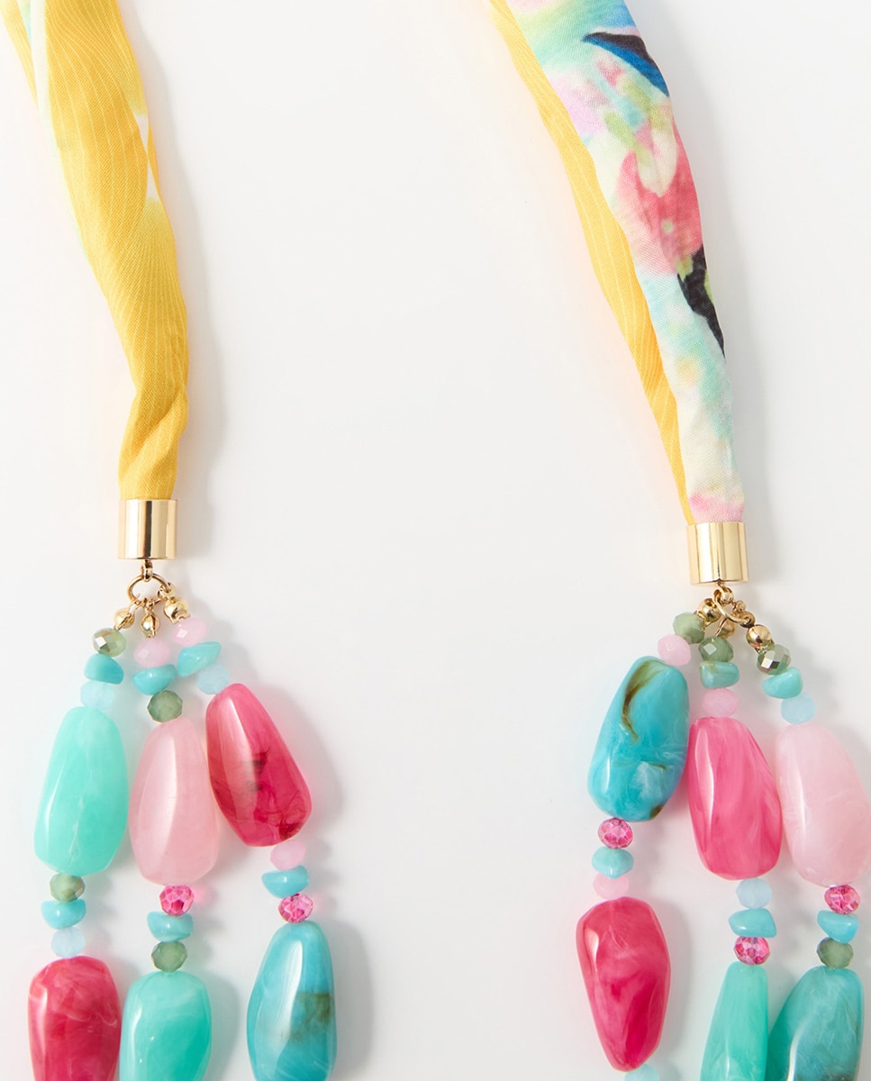 Gargantilha com Laço e Pedras Multicolor-2