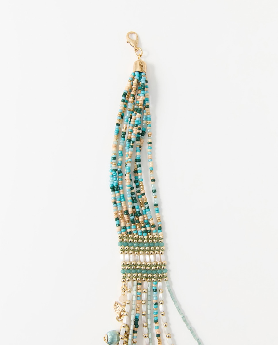 Choker Plano com Contas Multicolor-2