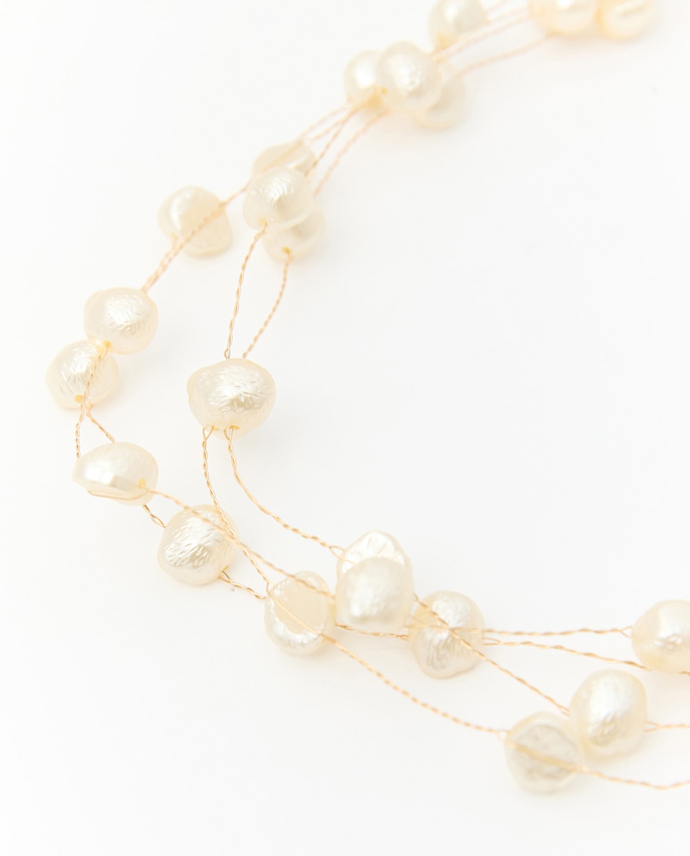 Conjunto de Pérolas Etéreas Branco-marfim-2