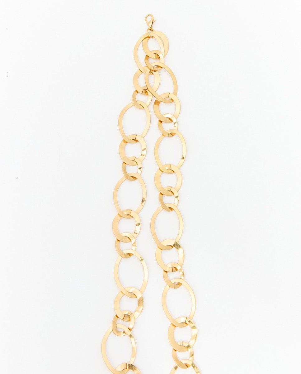 Conjunto de Gargantilha com Argolas 390 Ouro-2