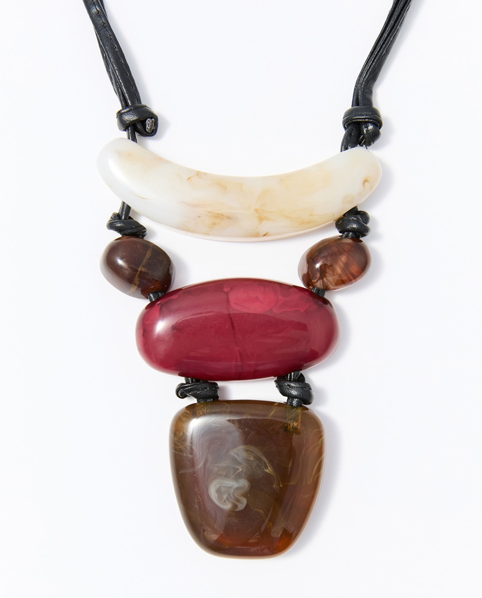 Choker triple resina - Sfera - Burdeos Burdeos-2