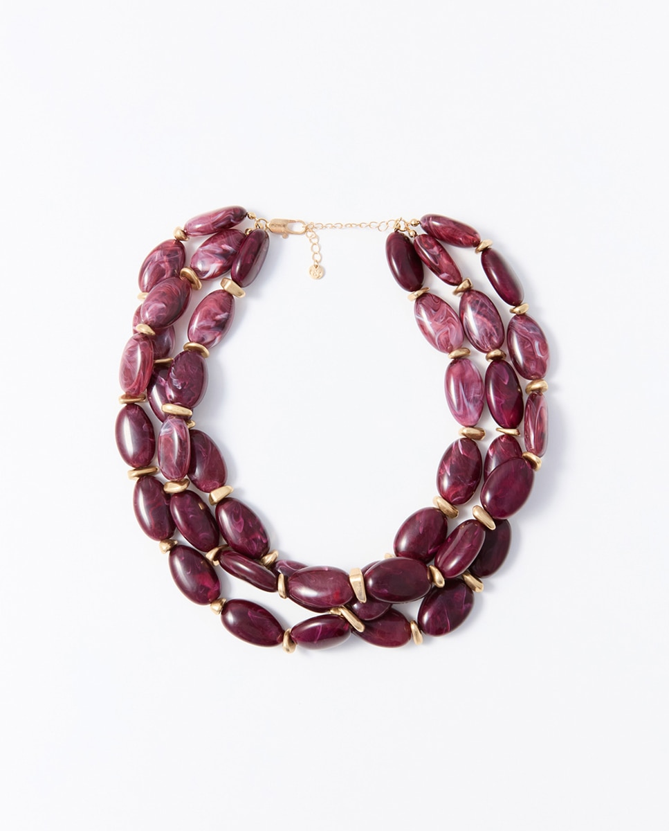 Imagen 0 de Choker multipiedras burdeos Burdeos