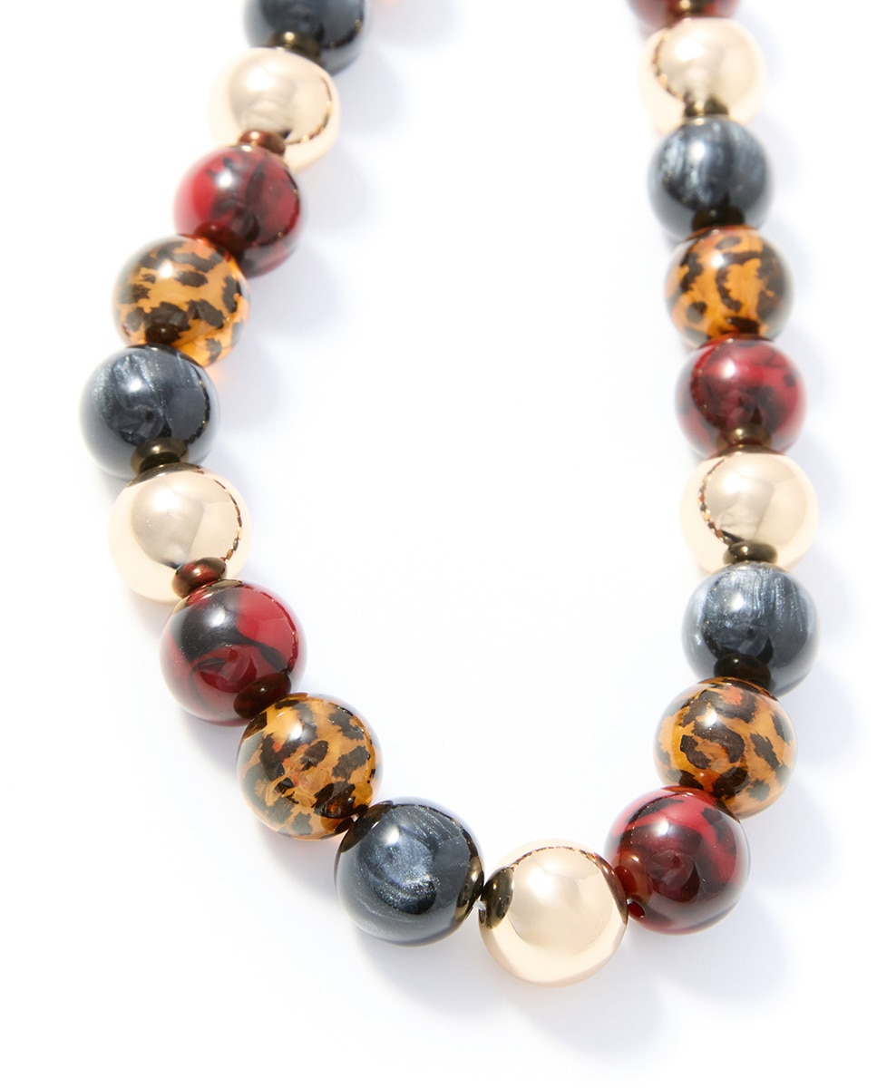 Choker multifilas bolas - Sfera - Marrón Marrón-2