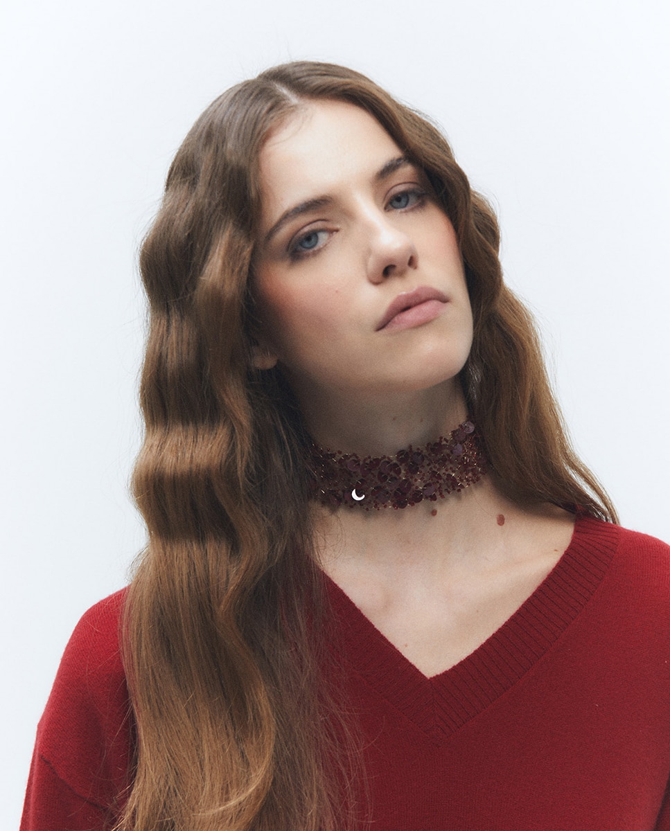 Imagen 0 de Choker malla cuentas