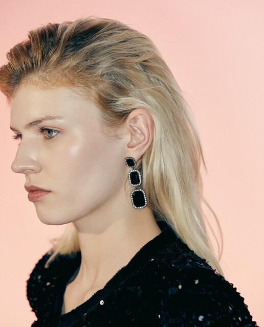 Imagen 0 de Pendientes triple piedra