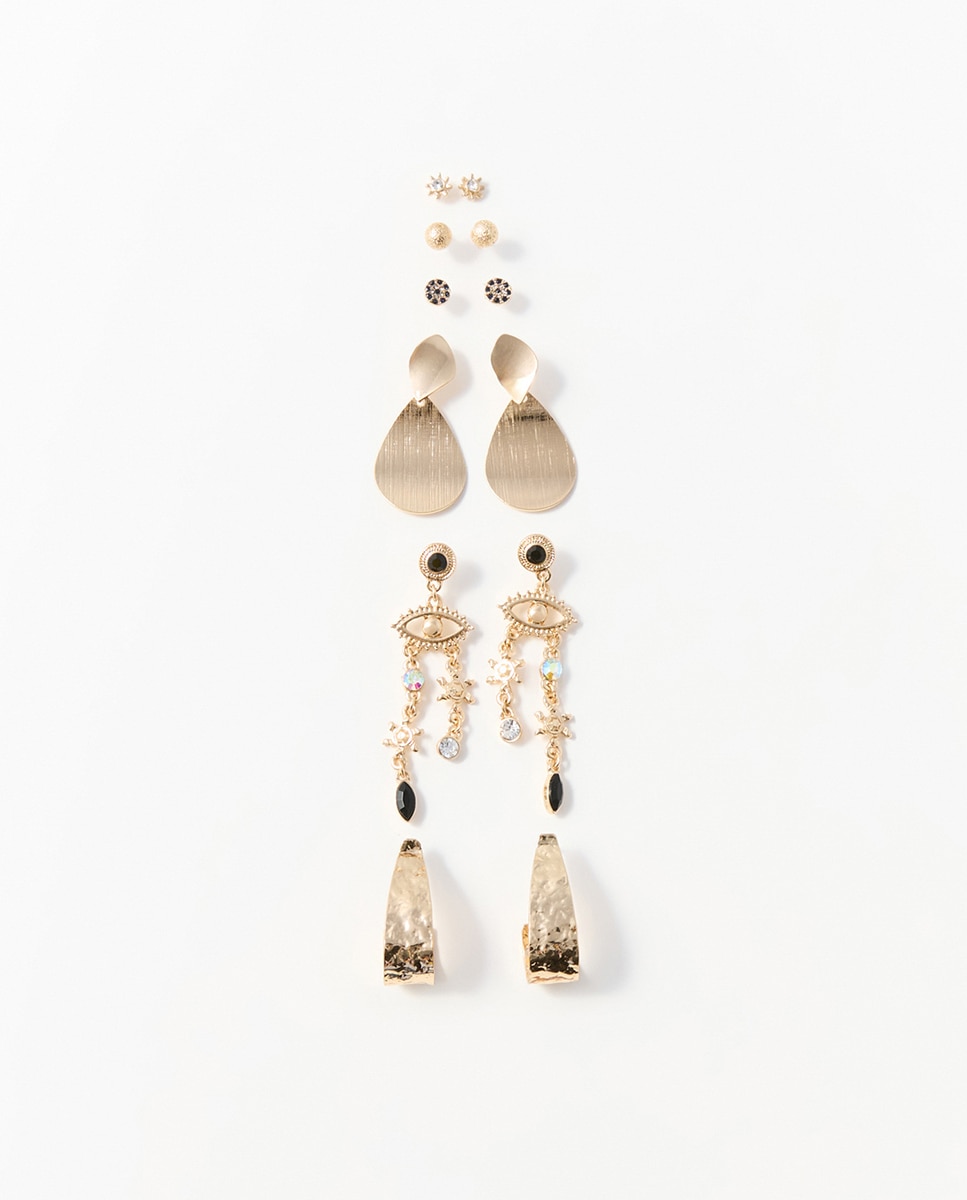 Imagem 0 de Conjunto de Brincos de Metal