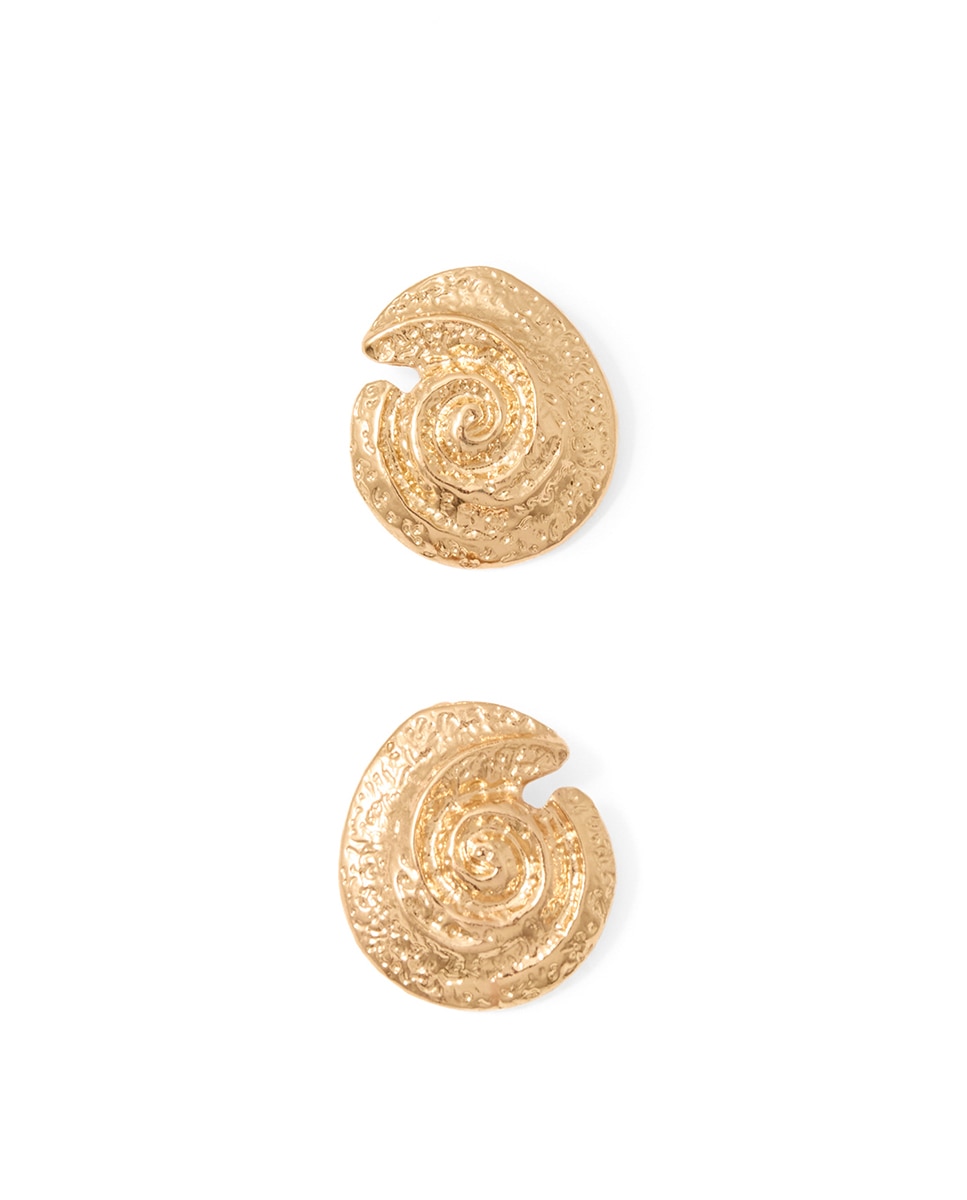 Brincos com Espiral de Metal Ouro-1
