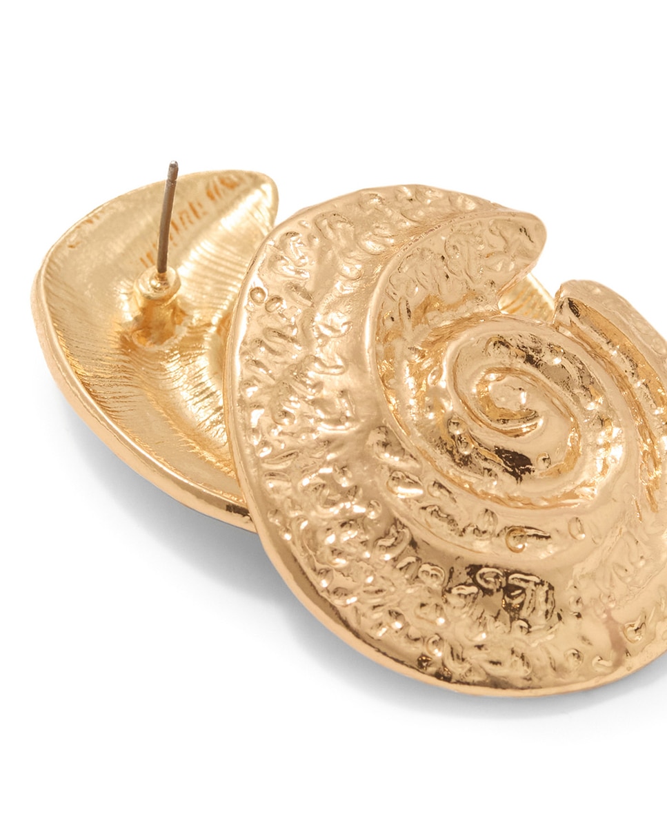 Brincos com Espiral de Metal Ouro-2