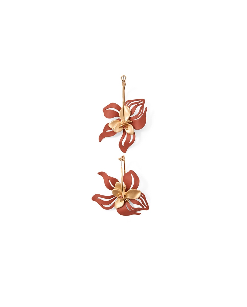 Argolas com Flor Perfurada Ouro-1