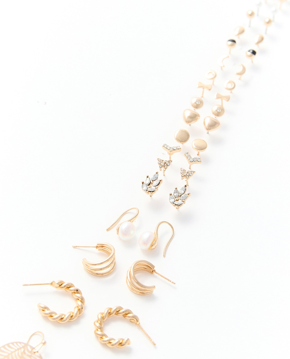 Conjunto de 20 Brincos de Filigrana Ouro-2