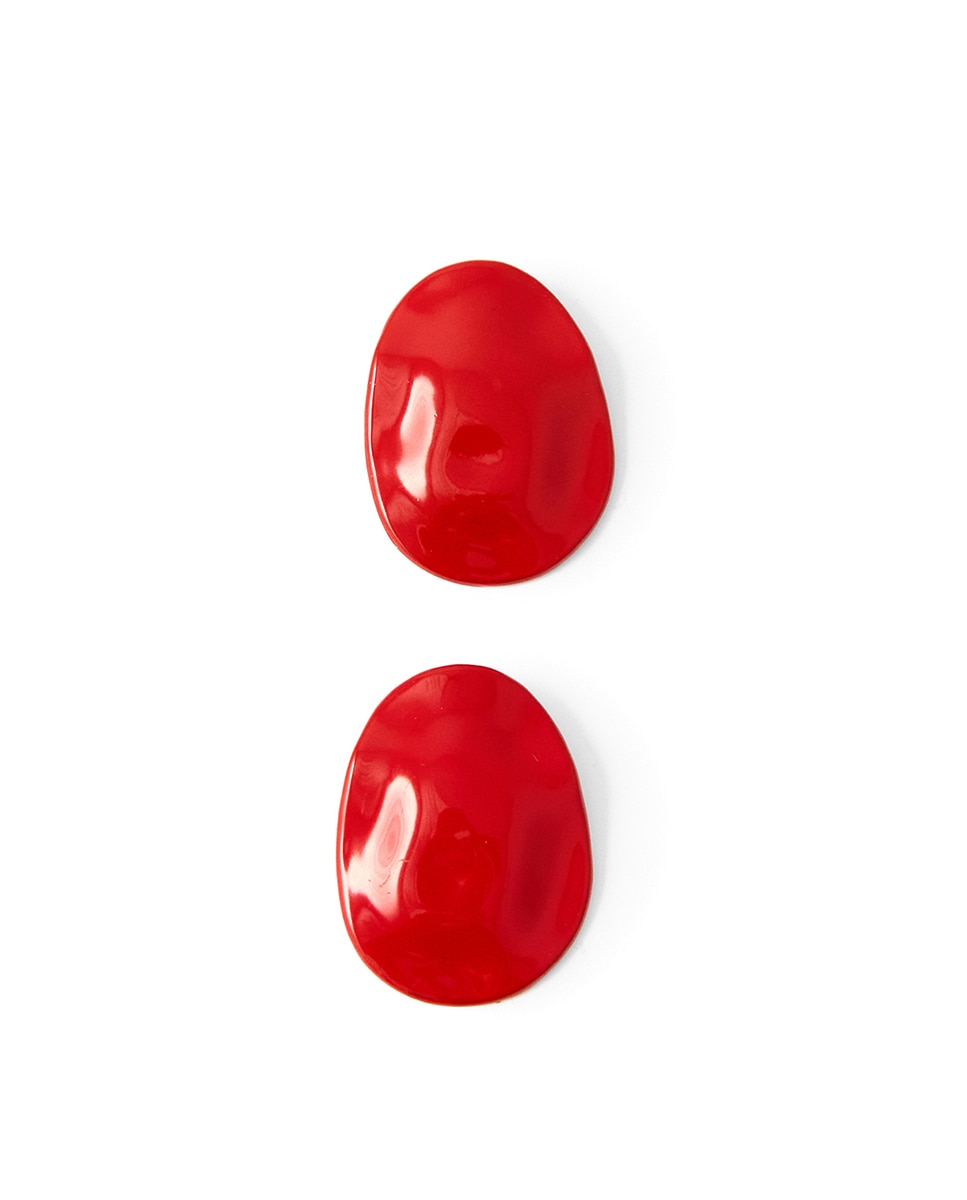 Brincos Envernizados Vermelho-1