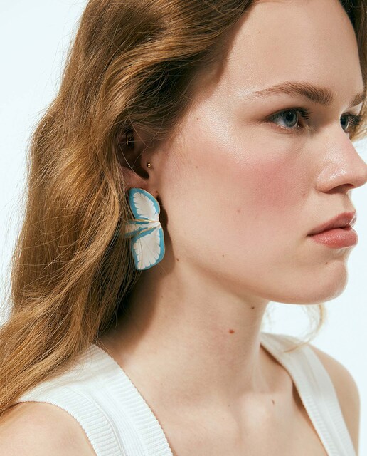 Imagen 0 de Pendientes semiflor bicolor