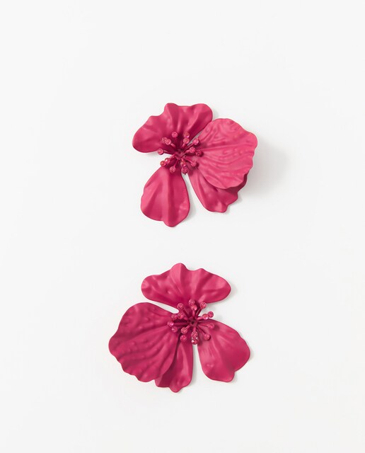 Imagen 0 de Pendientes flor fucsia