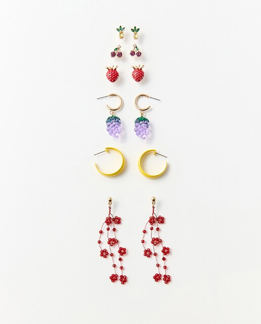 Imagen 0 de Set 6 pendientes frutas