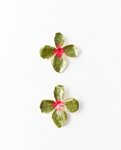 Imagen 0 de Pendientes flor bicolor