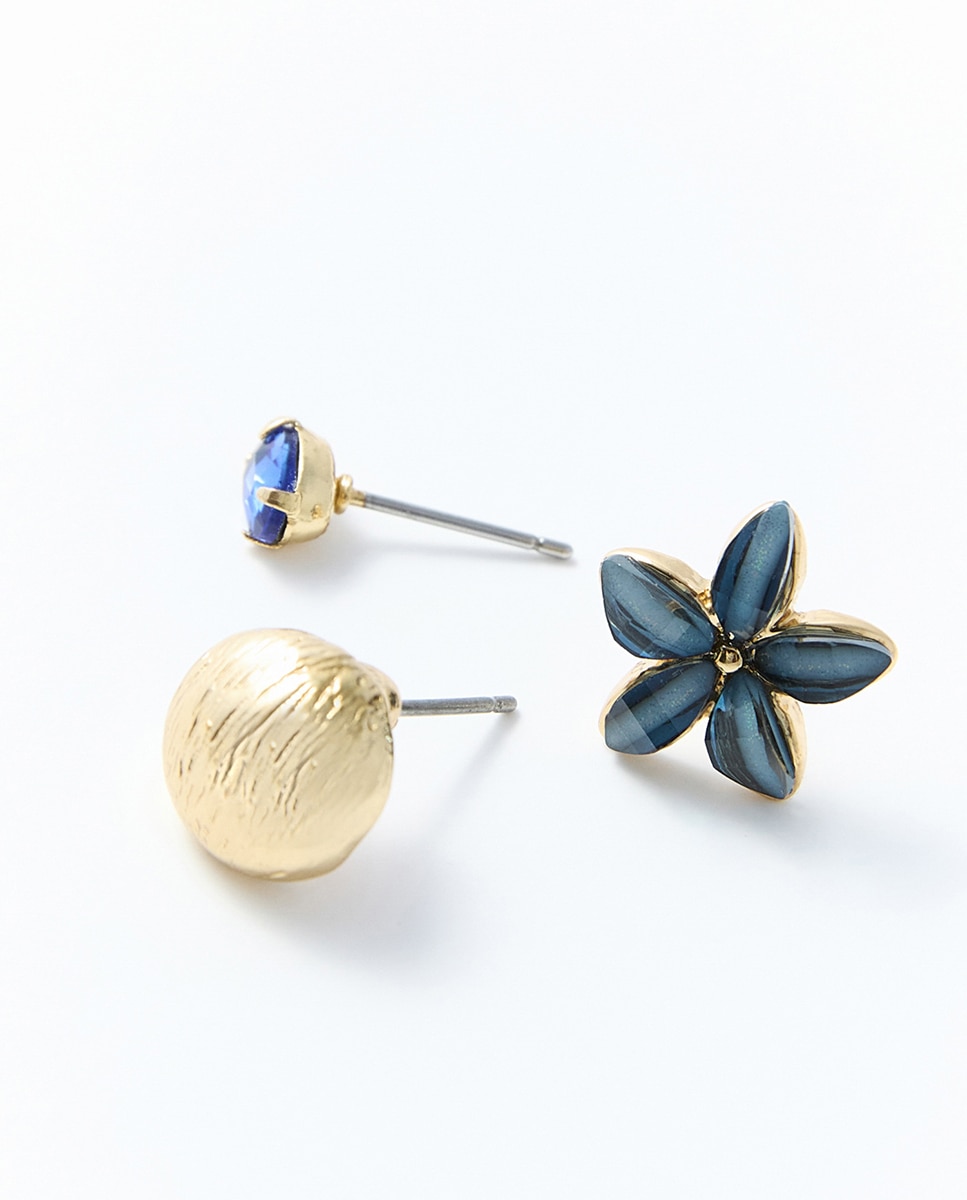 Conjunto de Brincos com Gota Azul-3