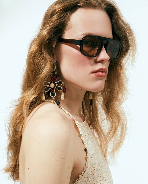 Imagen 0 de Pendientes rafia colgantes