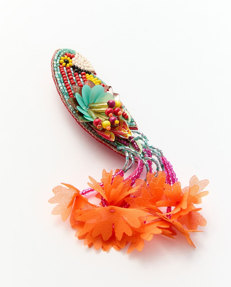 Brincos Tropicais com Papagaio Multicolor-2