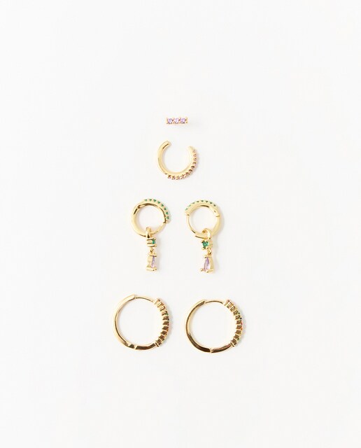 Imagen 0 de Set pendientes aros brillos