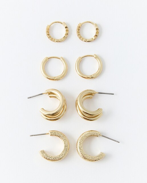 Imagen 0 de Set 4 aritos textura